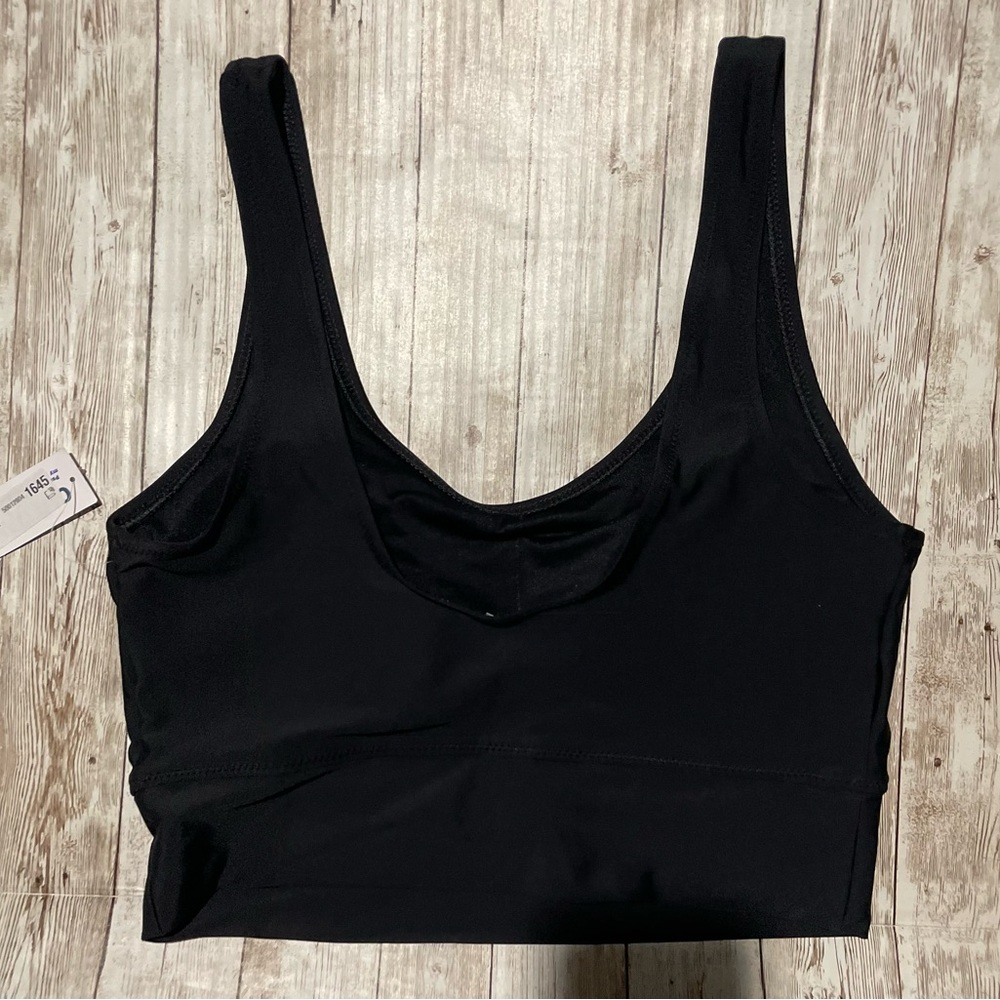 🆕 Old Navy Women’s Matte Longline Scoop Neck Swim Top Wide Strap Black L 12-14 - Picture 7 of 16
